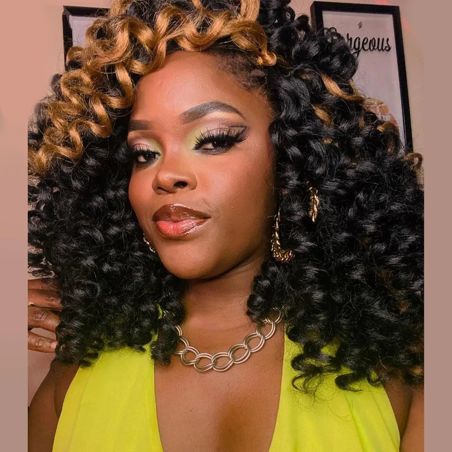 ( US ONLY) FAST SHIPPING WC | Toyotress® Wand Curl Crochet Hair - 6 Packs Jet Black Jamaican Bounce Crochet Hair, Short Bob Curly Crochet Braids Bouncy Curls Synthetic Braiding Hair Extensions Toyotress